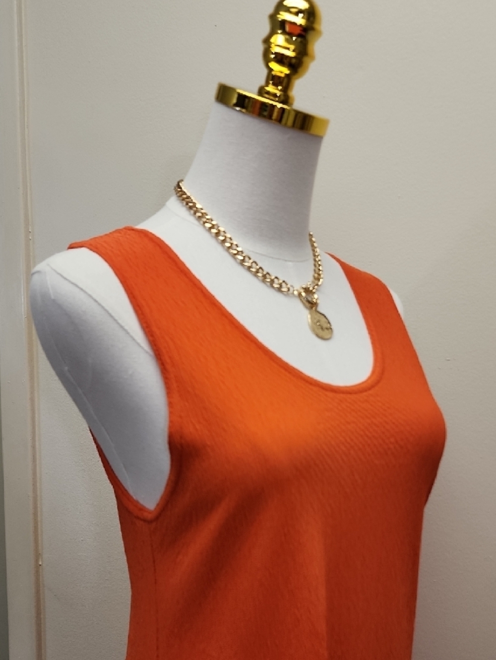 Fashion Code Orange Sleeveless Maxi Dress Tank Style Size Small - Picture 6 of 9